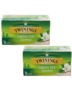Чай зеленый Jasmine Green Tea с жасмином 2 г 2 упаковки по 25 шт Twinings