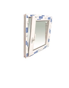 Окно ПВХ 600х900 поворотно откидное с одним стеклом 4мм PLPO0600900604М Deceuninck