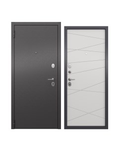 Дверь входная для квартиры металлическая Apartment X 960х2050 левая серый белый Proline