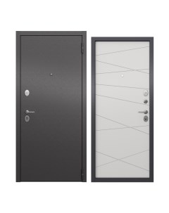 Дверь входная для квартиры металлическая Apartment X 860х2050 правая серый белый Proline