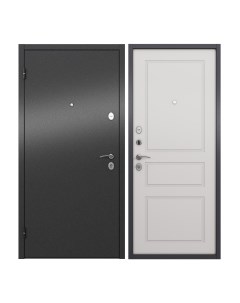Дверь входная для квартиры металлическая Apartment 960х2050 серый белый Proline