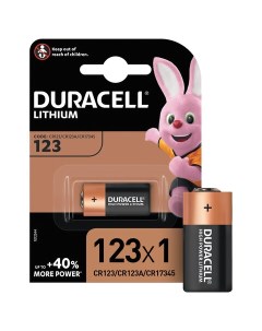 Батарейка Ultra CR123 комплект 5 шт Lithium 1 шт в блистере 3 В 75058646 Duracell