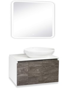 Мебель для ванной Бари 80 железный камень Runo