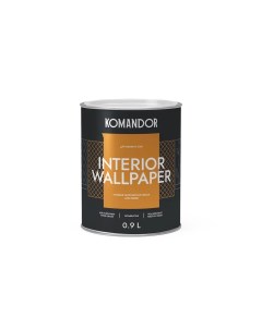 Краска для обоев Komandor Interior Wallpaper матовая база А белая 0 9 л Командор