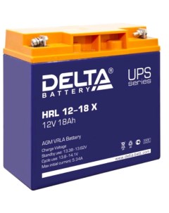 Аккумуляторная батарея HRL 12 18 X 12 В 18 А ч Дельта