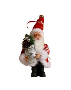 Новогодняя фигурка Дед Мороз в шубке с мешком Р00012810 1 шт Зимнее волшебство