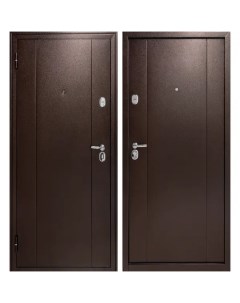 Дверь входная металлическая 74 86x205 см левая антик коричневый Форпост