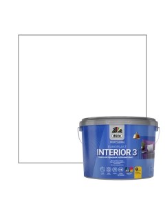 Краска для стен и потолков Europlast Interior 3 белый база A 9 л Dufa