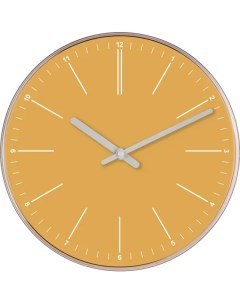 Часы настенные круглые пластик цвет оранжевый бесшумные o30 см Troykatime