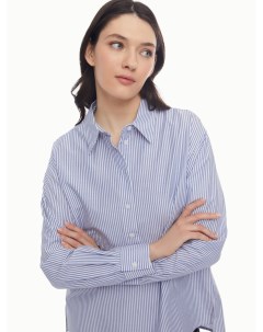 Блузка рубашка в спортивном стиле с узором в полоску Zolla