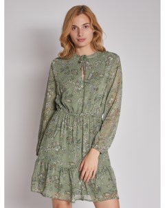 Шифоновое платье с растительным принтом Zolla
