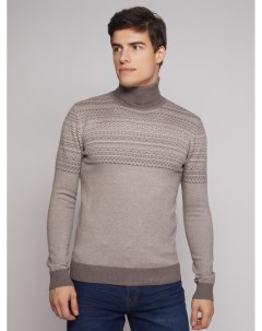 Тёплый вязаный свитер с узором Zolla