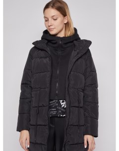 Утеплённое пальто Oversize с капюшоном и манишкой Zolla