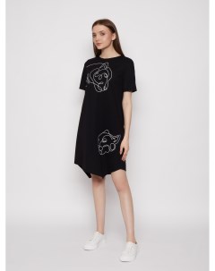 Платье футболка с ассиметричным подолом Zolla