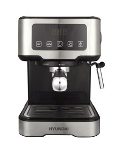 Кофеварка HEM 4313 рожковая черный серебристый Hyundai
