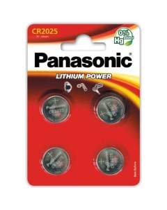 Батарейка CR2025 Power Cells литиевая блистер 4 шт B4 УТ 00000755 Panasonic