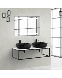 Мебель для ванной Etna Kraft 140 столешница EK 140 2 BL черная раковина Belbagno