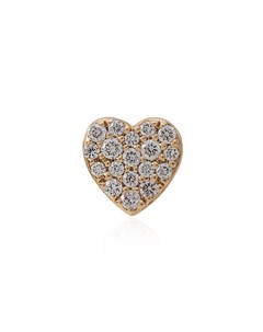 Loquet серьга гвоздик в форме сердца с бриллиантами Loquet