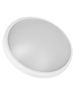 Светильник светодиодный LED Round 12Вт 4000К IP65 влагозащищенный пластик белый Rev
