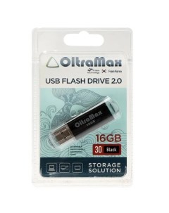Флешка 30 16 Гб USB2 0 чт до 15 Мб с зап до 8 Мб с чёрная Oltramax