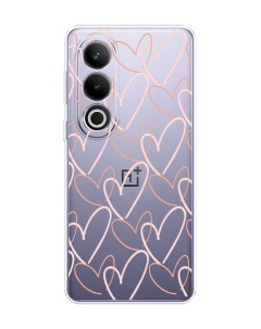 Чехол на OnePlus Ace 3V Узор из сердечек Case place