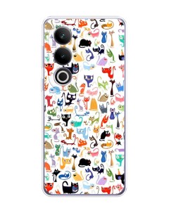 Чехол на OnePlus Ace 3V Цветные коты Case place