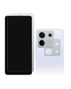 Стекло защитное гибридное Матовое для Xiaomi Redmi Note 13 защита камеры 2шт Krutoff