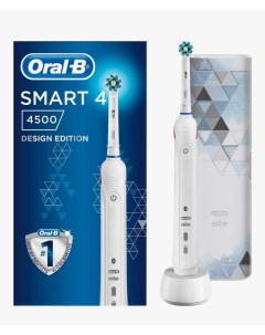 Электрическая зубная щетка Smart 4 4500 D601 513 3X белый Oral-b