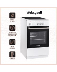 Электрическая плита WES E2V02 WS белый Weissgauff