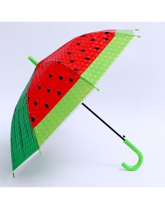 Детский зонт Ягодный принт Арбуз d 84 см R 42 см 8 спиц 68 x 10 x 8 см Nobrand