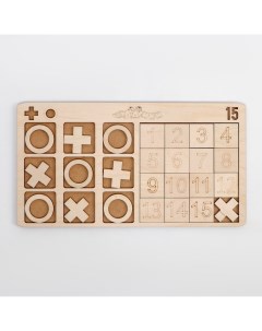 Игровой набор головоломок 2 в 1 Пятнашки крестики нолики Чудасики