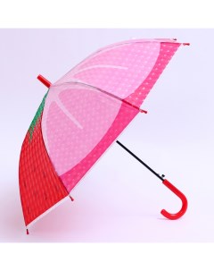 Детский зонт Ягодный принт Клубника d 84 см R 42 см 8 спиц 68 x 10 x 8 см Nobrand