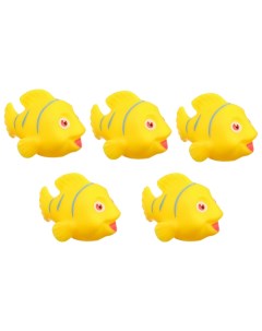 Набор игрушек для ванны Желтые рыбки 5 шт Крошка я