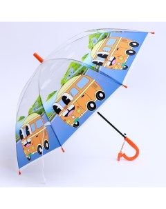 Детский зонт полуавтомат со свистком Автобус d 84 см 8 спиц 65 x 7 x 6 см Nobrand