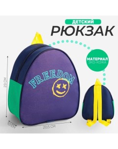 Рюкзак детский Freedom 23 20 5 см отдел на молнии цвет синий Nazamok kids