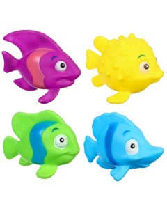 Набор игрушек для ванны Морские рыбки 2 4 шт Крошка я