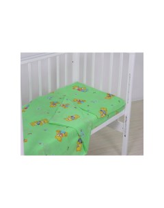 Комплект детского постельного белья Мишки 3 предмета зеленый Фея