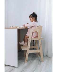Детский деревянный растущий стул лакированный бежевый Я-егоза