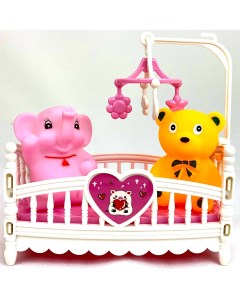 Набор игрушек для ванной с кроваткой оранжевый 109389 Playsmart