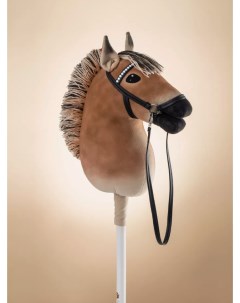 Мягкая игрушка H0001 Лошадка на палке серо коричневый 71 70 см Hobbyhorse newstars