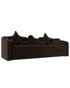 Детский диван кровать Рико микровельвет коричневый Лига диванов