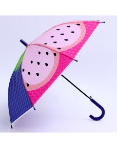Детский зонт полуавтомат Фруктовый принт d 84 см R 42 см 8 спиц 68 x 10 x 8 см Nobrand