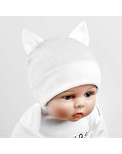 Шапка детская AB OD22 NE16FCa1 молочный 40 42 Amarobaby