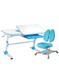 Комплект Premium 40 белый голубой с голубым креслом Ergo Duos Anatomica