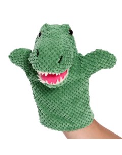 Мягкая игрушка на руку Динозавр 26 см цвет зеленый Плюш ленд