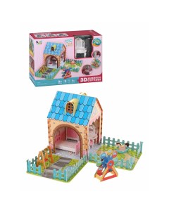 Кукольный домик с мебелью и игровой площадкой 8 х 27 х 20 см Nobrand