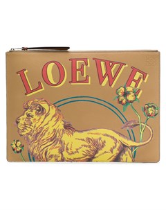 Loewe клатч lion нейтральные цвета Loewe