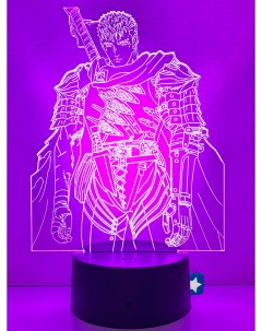 Настольный 3D ночник светильник аниме Берсерк Гатс Berserk usb 7 цветов 22 см Starfriend