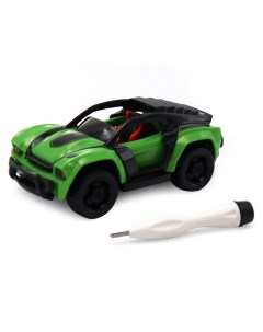 Машинка Diy 13 см металл зеленая с аксессуарами Funky toys
