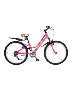 Велосипед 24 7 ск AL рама розовый 1шт Stitch